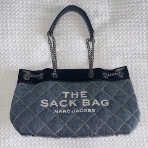 Marc Jacobs Quilted Blue and Black Shoulder Bag